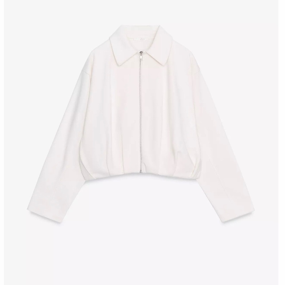 Zara Women's White Cropped Jacket